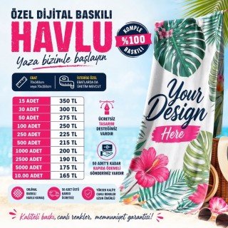 Baskılı Plaj Havlusu