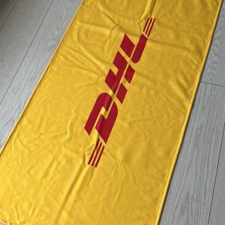 Logo Baskılı Sarı Plaj Havlusu